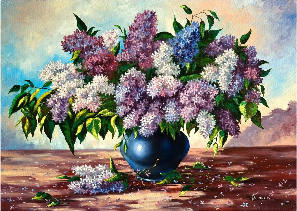 Sklenený obraz - Kytica orgovánu (70x50 cm)
