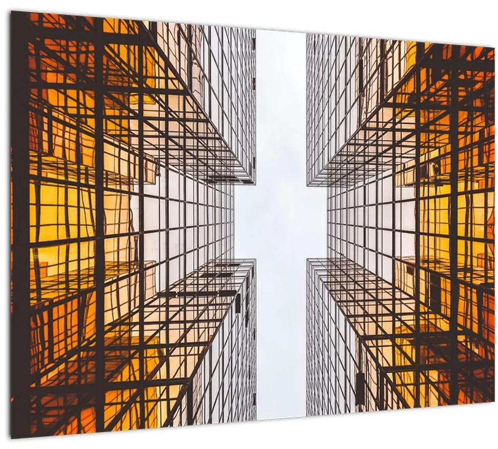 Sklenený obraz mrakodrapov (70x50 cm)