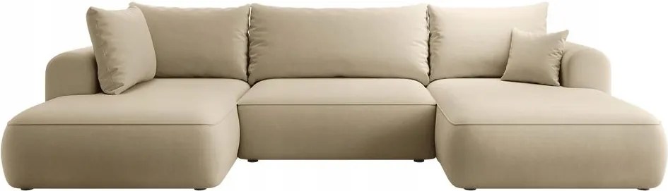 Rohová sedacia súprava v tvare U Olivo U (L) (béžová stredná čierna)