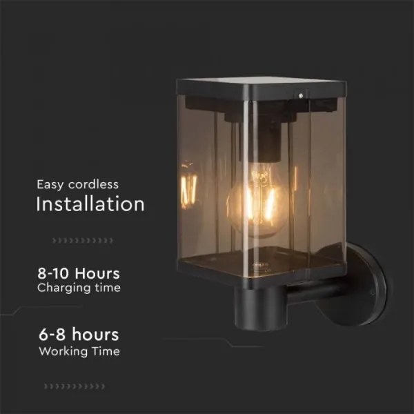 LED vonkajšie solárne nástenné svietidlo so senzorom LED/2,5W/3,7V 3000K IP54