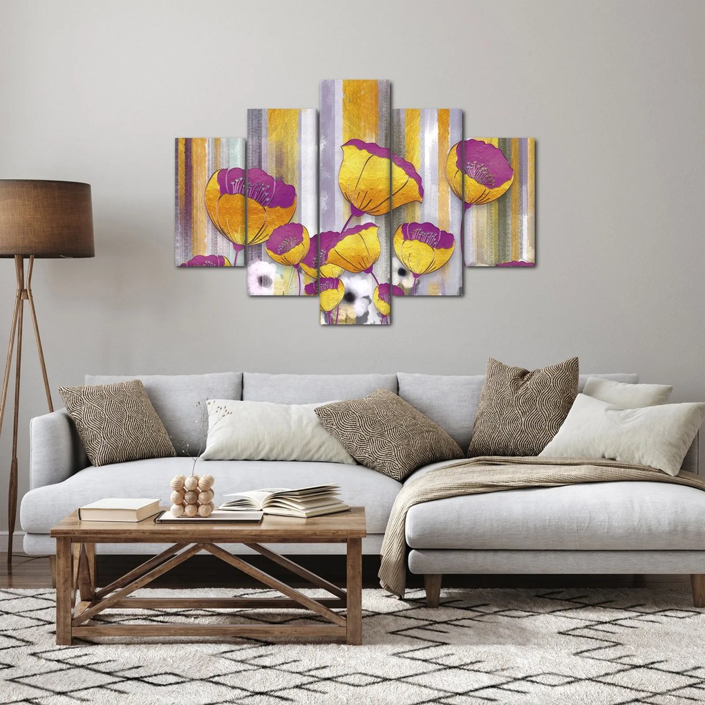 Obraz - Ilustrácie kvetov (150x105 cm)