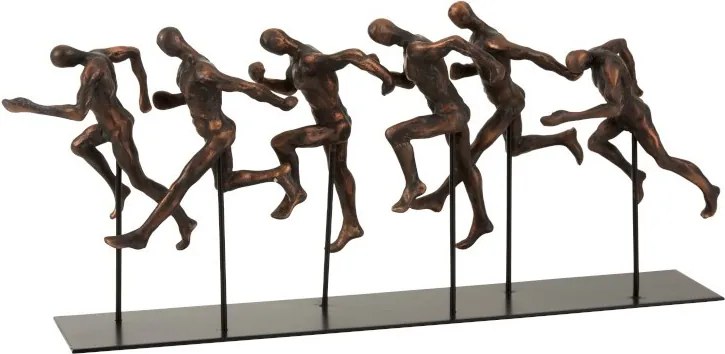 Čierno bronzové dekoratívne súsošia bežiacich atlétov - 45 * 11,5 * 19 cm