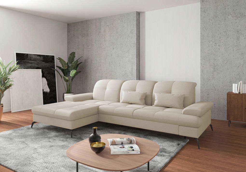 XXXLutz ROHOVÁ SEDAČKA, textil, krémová Sit & More - Sedačky - 000144009610