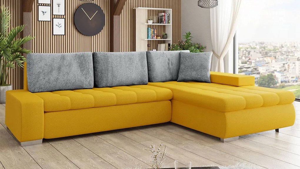 Rohová pohovka Herkules Premium, Dostupné poťahy: Terra 06 + Terra 06 + Terra 15 ECO