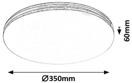 RABALUX Stropné LED svietidlo OSCAR, 18W, denná biela, 35cm, guľaté, hnedé pruhy