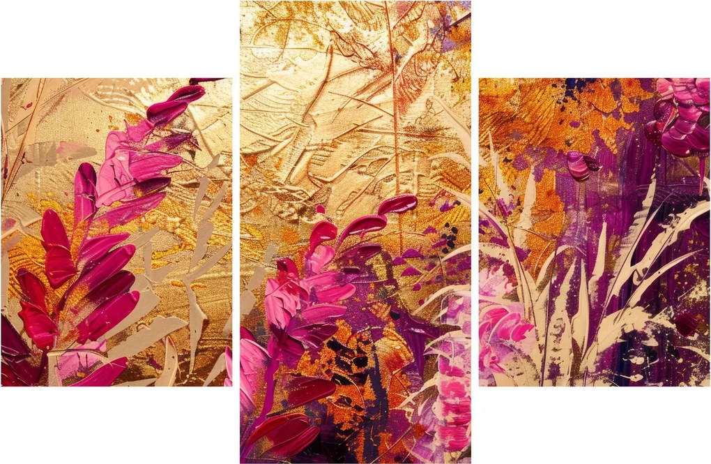 Obraz - Abstraktná maľba kvetov II. (90x60 cm)