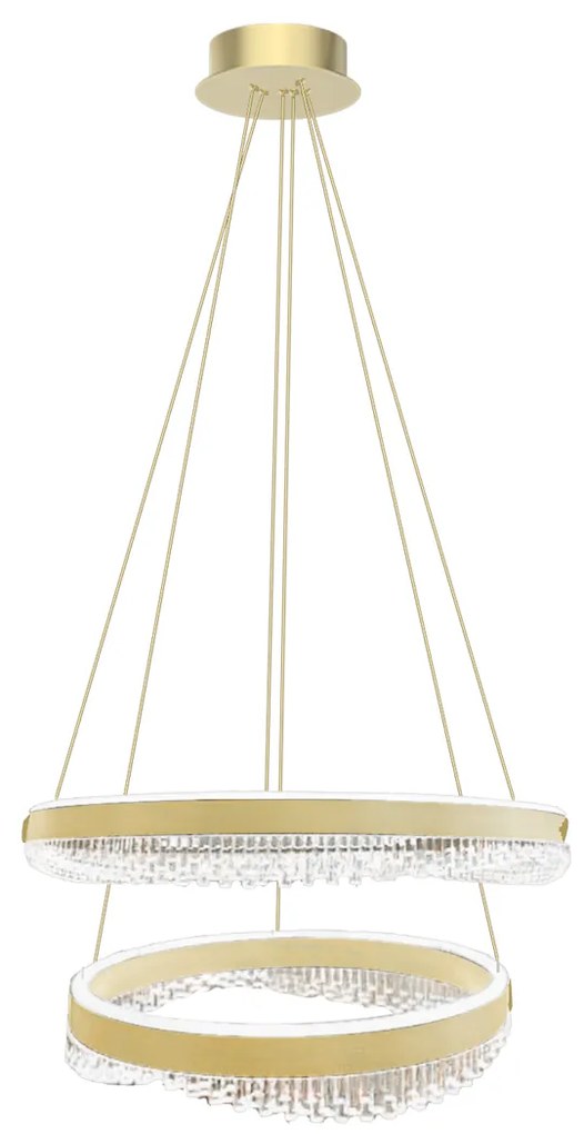 Závesné LED svietidlo Preciosa, 2x LED 85w, 4000k, g