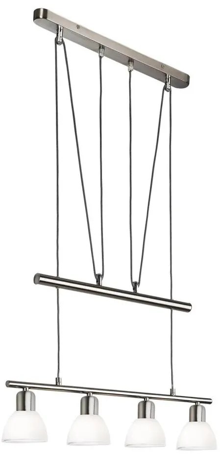 LED Luster na lanku MATTES 4xE14/4W/230V 3000K lesklý chróm