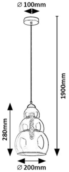 Rabalux 72211 - Luster na lanku SALVATORE 1xE27/40W/230V