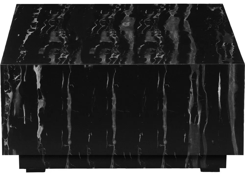 Čierny konferenčný stolík v dekore mramoru 100x100 cm Vito - Støraa