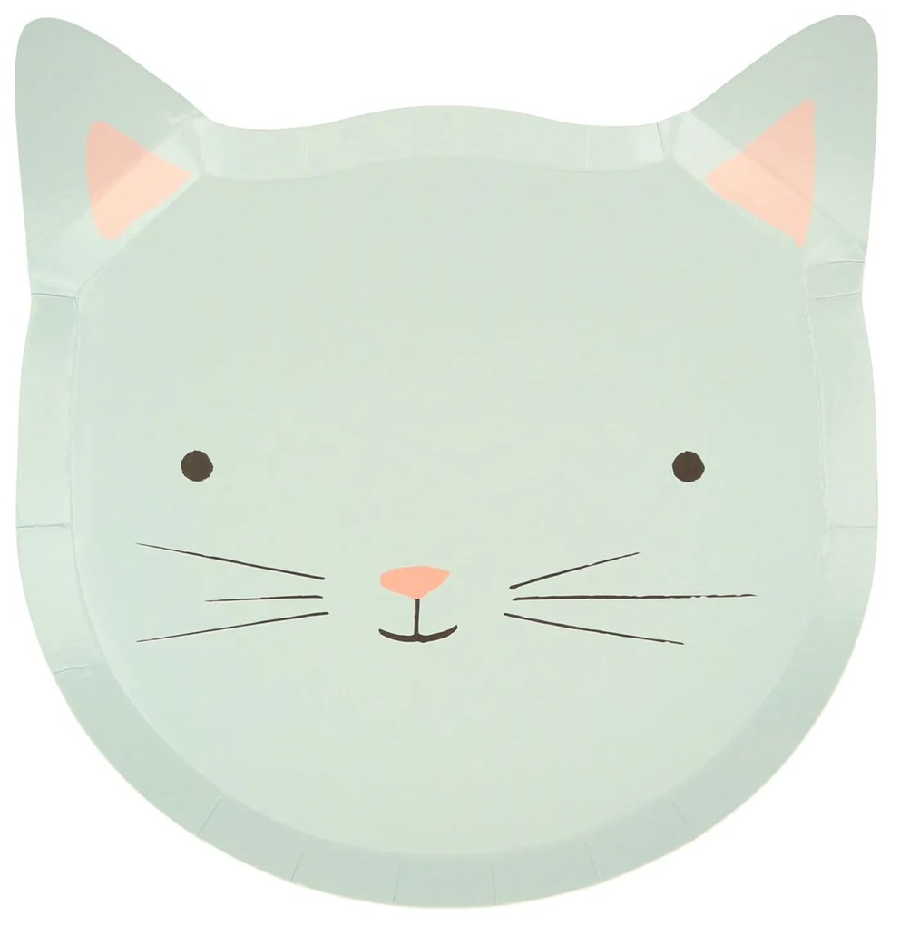 Meri Meri Papierový tanier Cute Kitten 8 ks