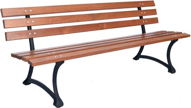 Drevená záhradná lavica v prírodnej farbe – Rojaplast