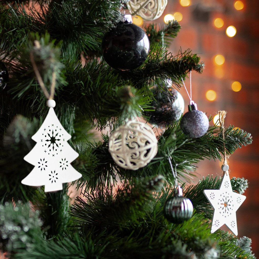 Tutumi Tutumi, sada závesných vianočných stromčekov 2ks  300878, biela, CHR-08504