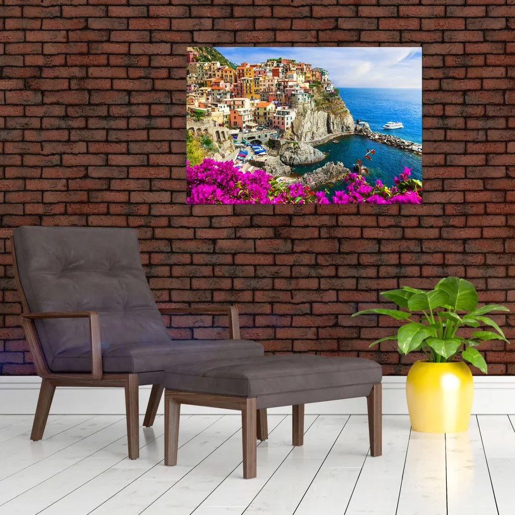 Obraz - Talianska dedinka Manarola (90x60 cm)