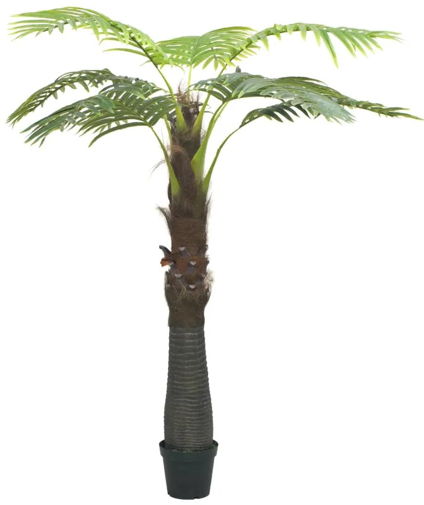 vidaXL Umelá rastlina, palma s kvetináčom 253 cm, zelená