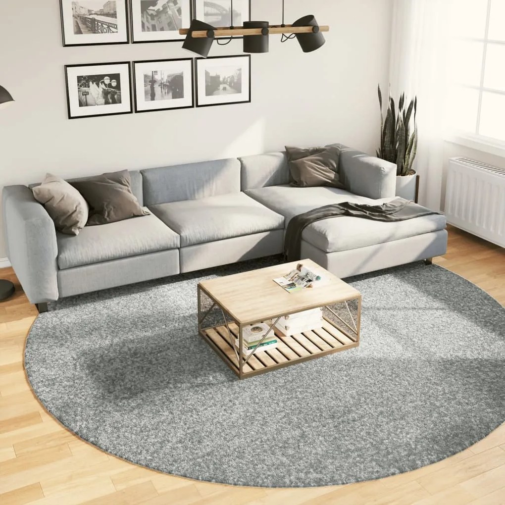 Shaggy koberec PAMPLONA, vysoký vlas, moderný, zelený Ø 280 cm 375315