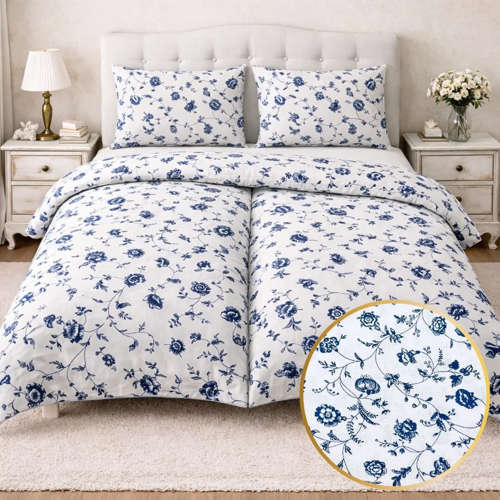 Obliečky bavlnené Barbora 140x200cm+90x70cm TiaHome