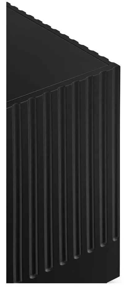 Čierny príborník Teulat Doric, šírka 200 cm