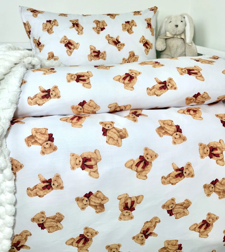 INTERMEDIC SK Posteľná obliečka Mackovia s mašličkou 90x130/45x65 cm – Bavlna, Zips