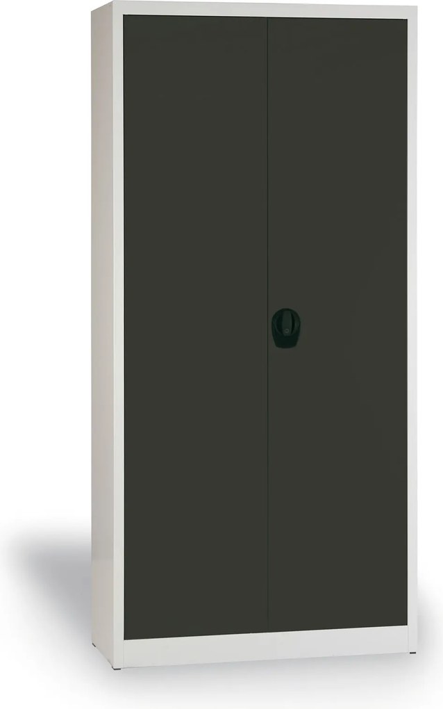 Dielenská policová skriňa na náradie KOVONA JUMBO, 4 police, zváraná, 950 x 500 x 1950 mm, sivá / grafit