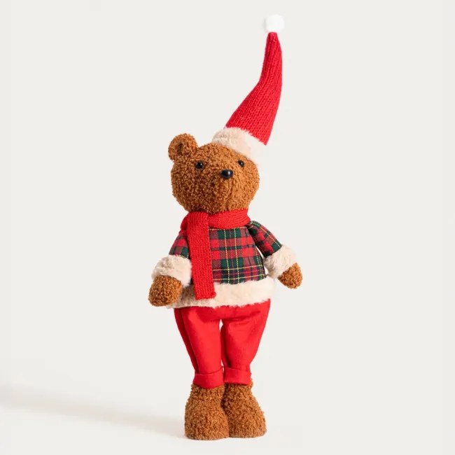 Vianočná dekorácia TARTAN medvedík 752261