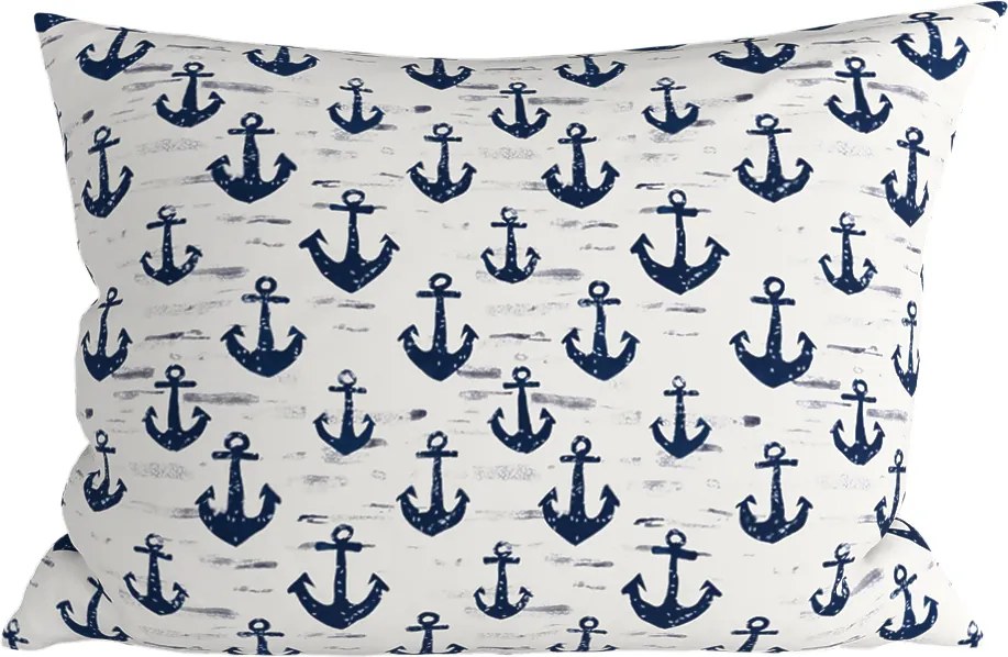 Polybavlnená obliečka na vankúš NAVYSTA POLY 70x90 cm, modro-biela