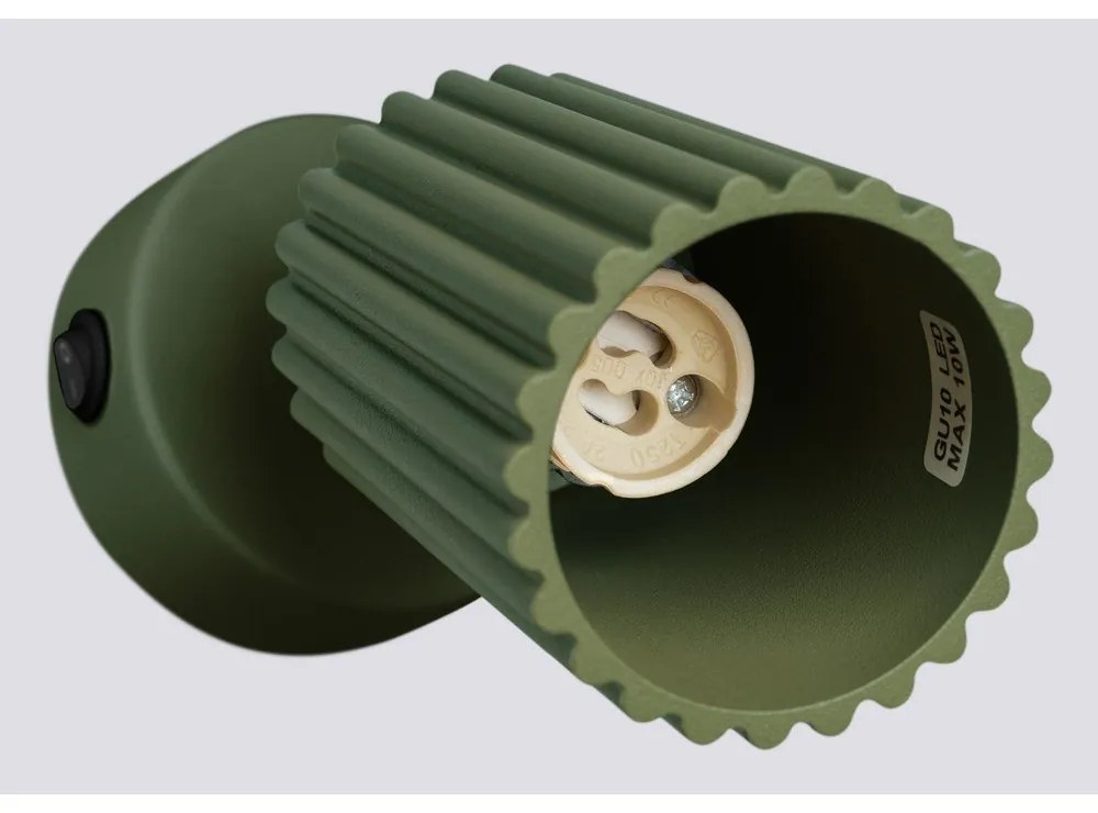 Zelené bodové svietidlo 8x16 cm Gleam – Sollux