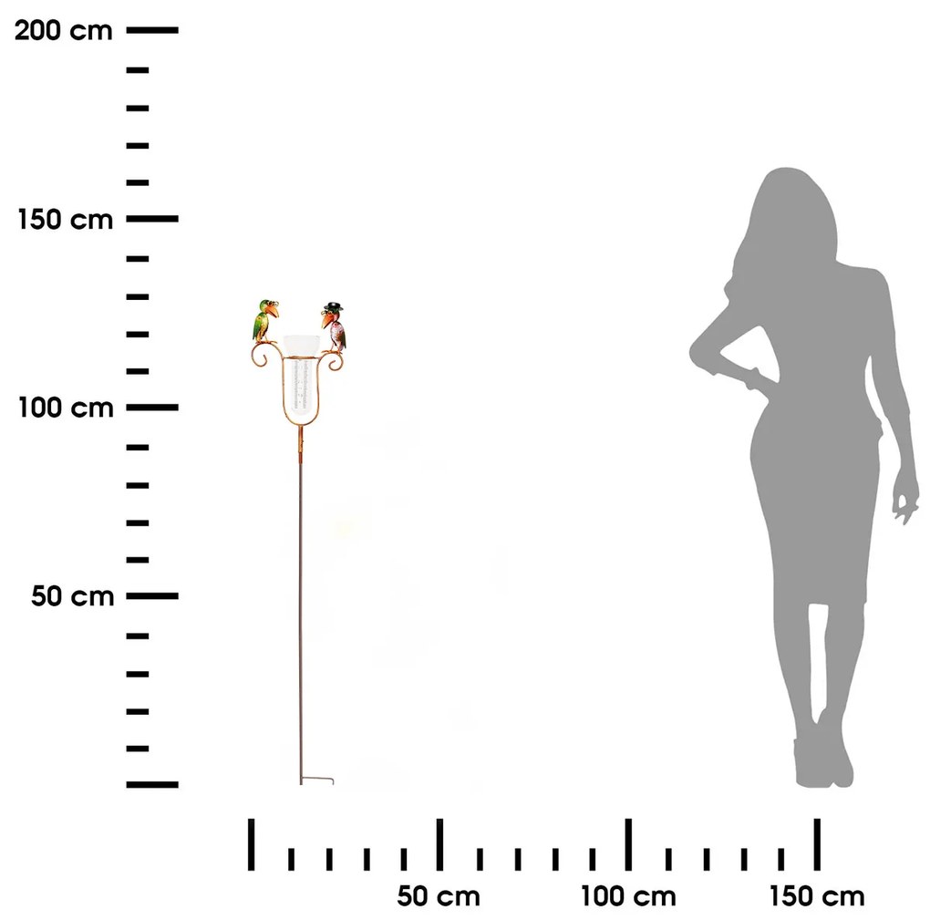Zrážkomer Jackson, 129,5 cm, kov/sklo, viacfarebná