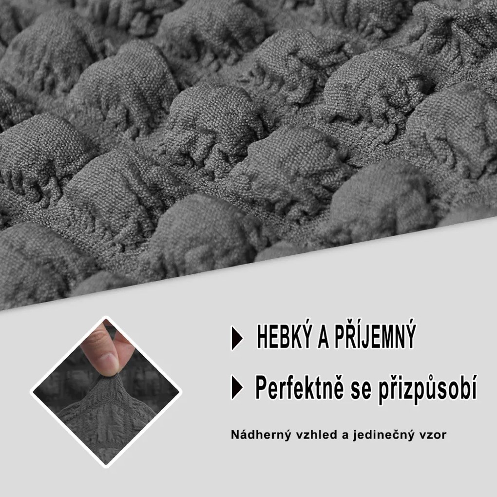 Látkový poťah na dvojmiestnu pohovku BestBerg / tmavo sivá