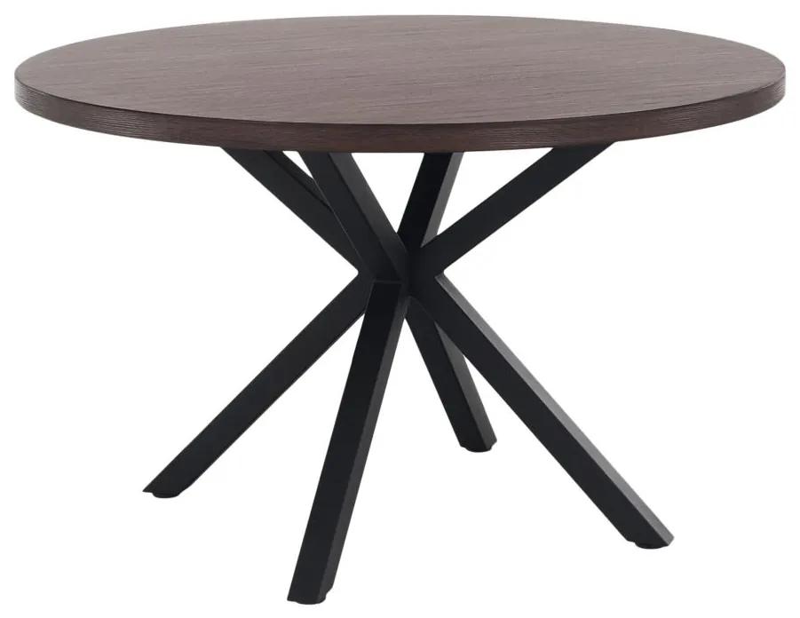 Tempo Kondela Jedálenský stôl, tmavý dub/čierna, priemer 120 cm, MEDOR