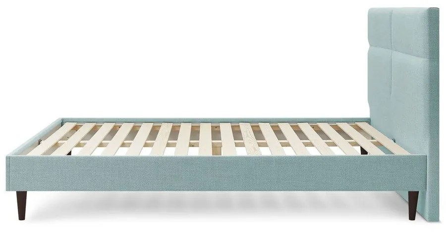 Tyrkysovomodrá dvojlôžková posteľ Bobochic Paris Elyna Dark, 180 x 200 cm