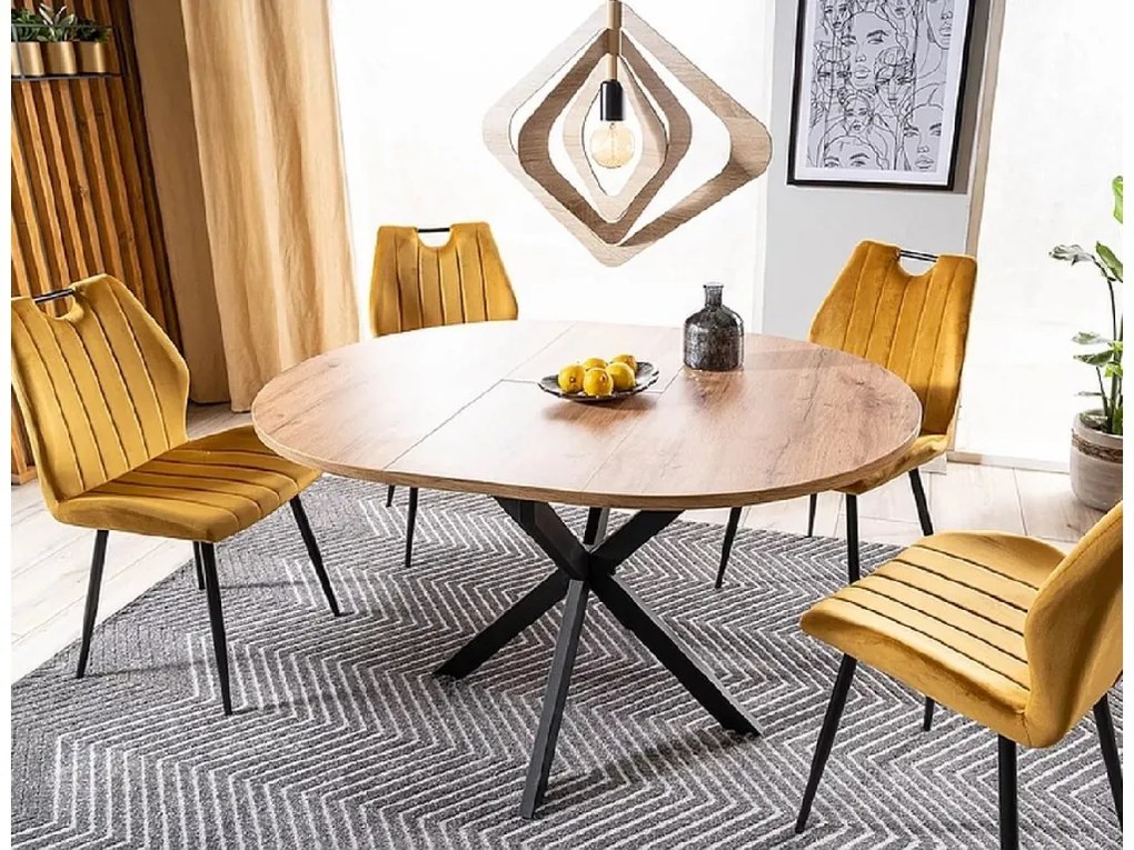 Rozkladací jedálenský stôl GASTON 100(135)X100 cm, dekor dub artisan