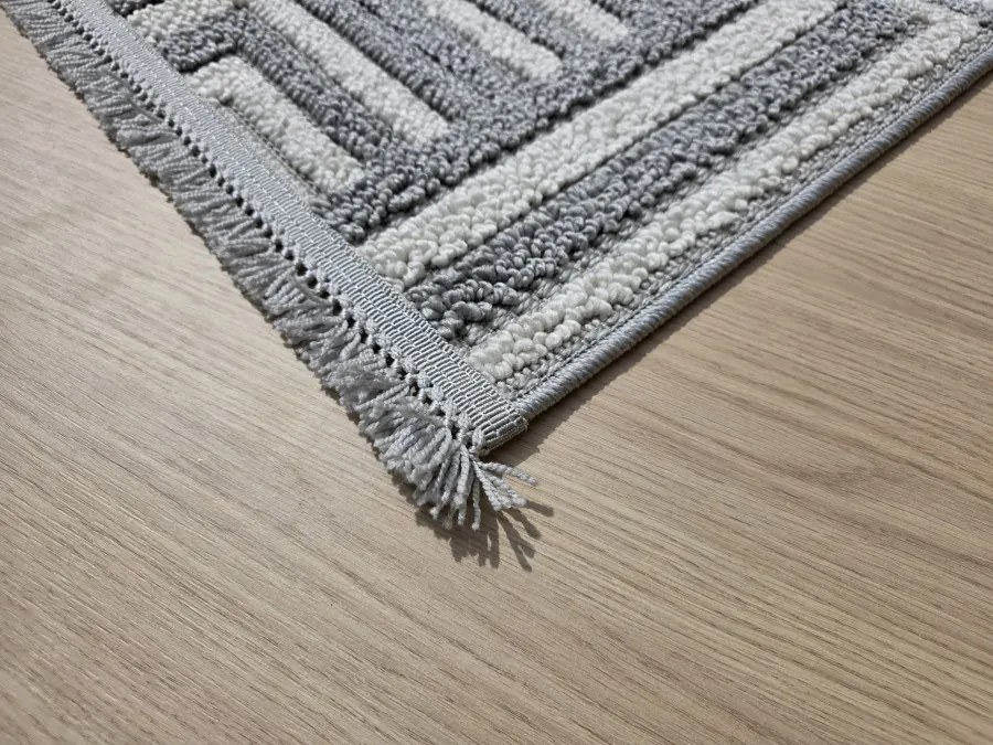 DC Koberec Milano 011 sivá krémová Rozmer: 80×200 cm