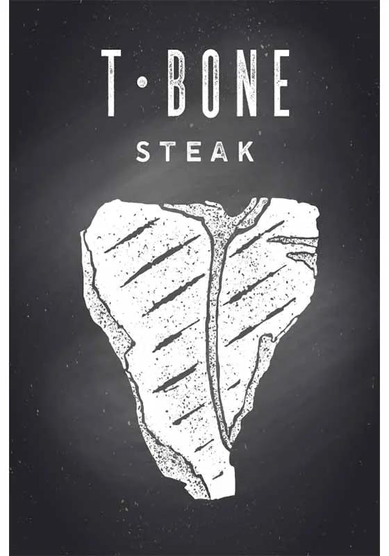 Ceduľa Steak T- Bone 40 x 30 cm