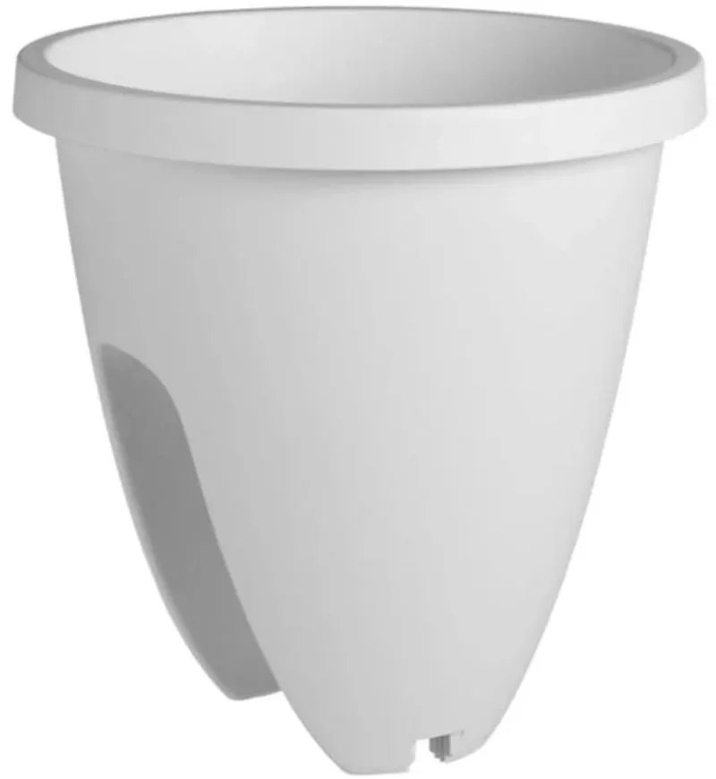 Kvetináč Balconia 26cm/na zábradlie/biela