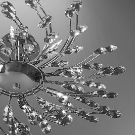 Dizajn krištáľ strop lampa LUXERA 69002 SPRING Ø70