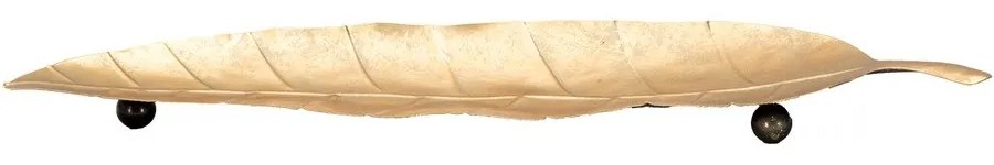 Kovová dekoratívna tácka 11x38 cm Foglia – Mauro Ferretti