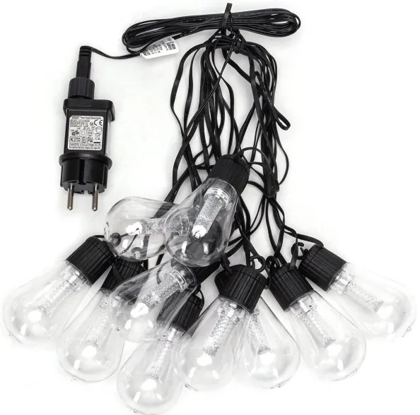 Aigostar - LED vonkajšia dekoratívna svetelná reťaz 10xLED/8m IP44 studená biela