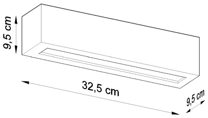 VEGA Nástenné keramické svetlo, šedá SL.0877 - Sollux