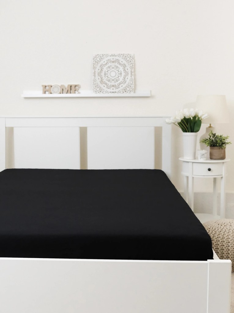 Jersey plachta Classic 160 x 200 cm - čierna