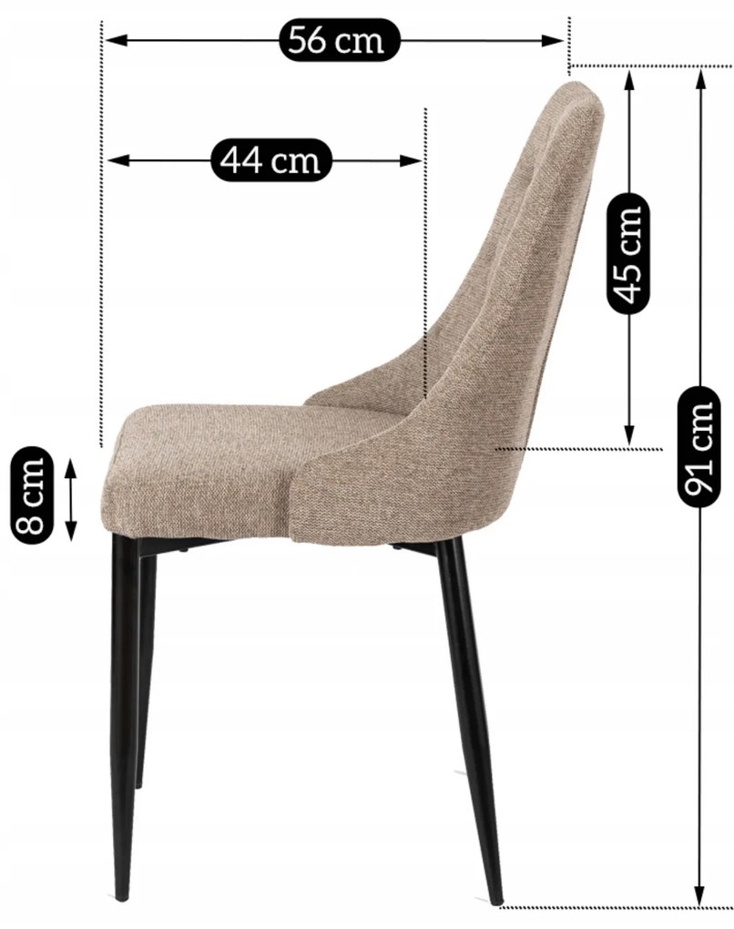 PROXIMA.store - Čalúnená jedálenská stolička CORK 2 FARBA: sivá