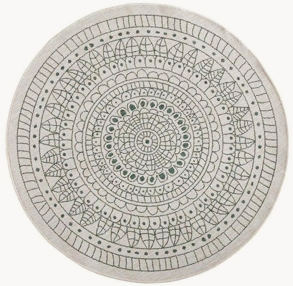 Okrúhly obojstranný koberec do interiéru/exteriéru Porto