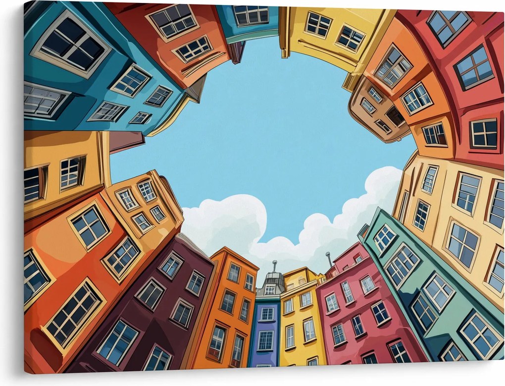 Obraz - Medzi domami (70x50 cm)