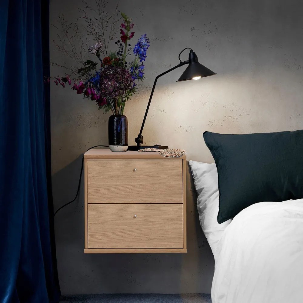 Závesný nočný stolík s poličkami v dekore duba Mistral - Hammel Furniture