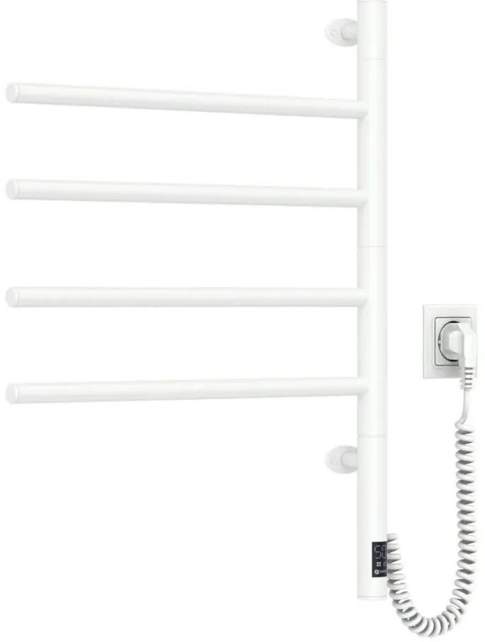 Elektrický otočný sušák na uteráky ARABESQUE 150W/230V 64,6 cm IP44 biely