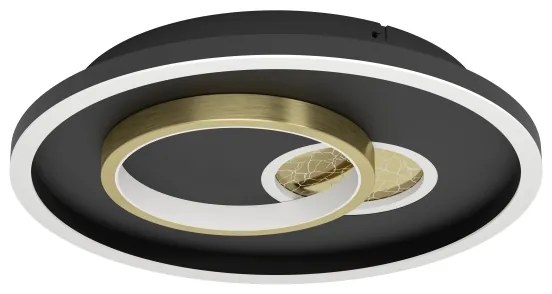 Eglo 901244 - LED Stropné svietidlo TIRIOLO 1xLED/14W/230V+1xLED/8,5W čierna/zlatá