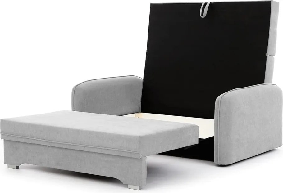 Svetlosivá ženilková rozkladacia/s úložným priestorom pohovka 155 cm Laine – ELTAP