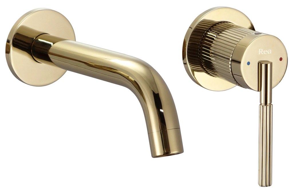 Rea Argon, umývadlová batéria pod omietku + montážny systém BOX, zlatá lesklá, REA-B7809