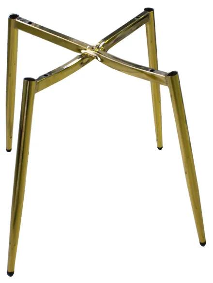 Dekorstudio Zamatová jedálenská stolička KARO krémová - zlaté nohy chrom
