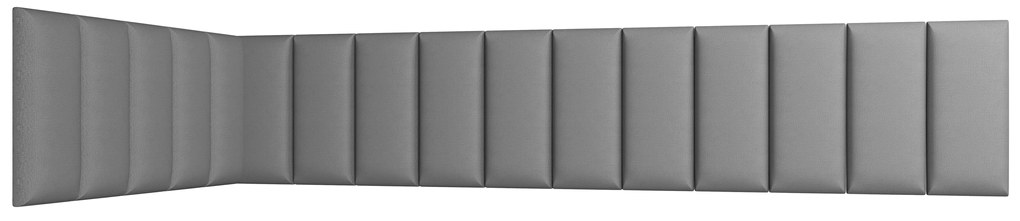 Set 16 čalúnených panelov Quadra 100x220x50 cm (tmavosivá). Akcia -19%. Vlastná spoľahlivá doprava až k Vám domov. 1051979
